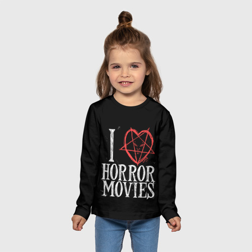 Детский лонгслив 3D I Love Horror Movies, цвет 3D печать - фото 5