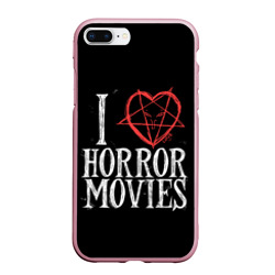 Чехол для iPhone 7Plus/8 Plus матовый I Love Horror Movies