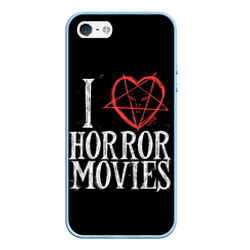 Чехол для iPhone 5/5S матовый I Love Horror Movies