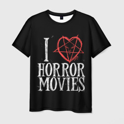 Мужская футболка 3D I Love Horror Movies