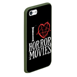 Чехол для iPhone 5/5S матовый I Love Horror Movies - фото 2