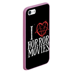 Чехол для iPhone 5/5S матовый I Love Horror Movies - фото 2