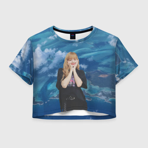 Женская футболка Crop-top 3D LISA BLACKPINK, цвет 3D печать