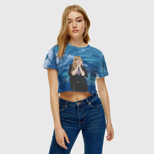 Женская футболка Crop-top 3D LISA BLACKPINK, цвет 3D печать - фото 4