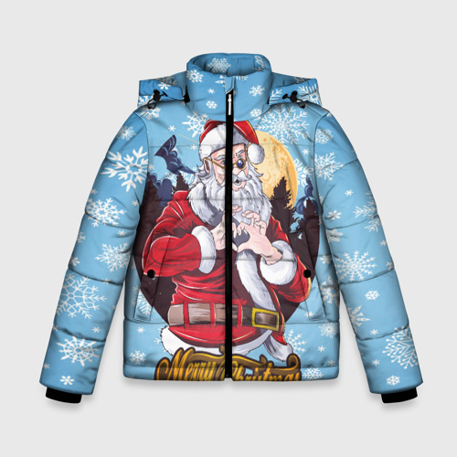 Зимняя куртка для мальчиков 3D Santa Love, цвет светло-серый