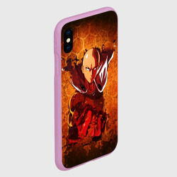 Чехол для iPhone XS Max матовый Огненный Ванпанчмен - фото 2