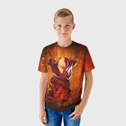 Детская футболка 3D Огненный Ванпанчмен - фото 2
