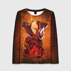 Женский лонгслив 3D Огненный Ванпанчмен