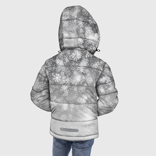 Зимняя куртка для мальчиков 3D Санта в домашнем, цвет светло-серый - фото 4