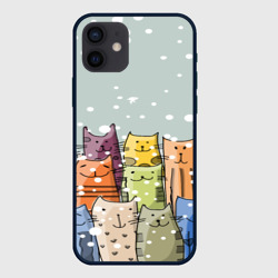 Котики – Чехол для iPhone 12 Mini с принтом купить