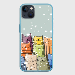 Котики – Чехол для iPhone 14 Plus с принтом купить