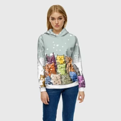 Женская толстовка 3D Котики - фото 2