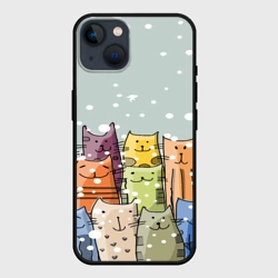 Чехол для iPhone 14 Котики