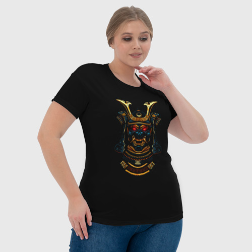 Женская футболка 3D с принтом Demonic Samurai, фото #4