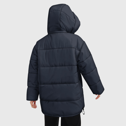 Женская зимняя куртка Oversize Пряник пиксельный, цвет черный - фото 4