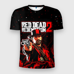 Мужская футболка 3D Slim Red dead Redemption 2