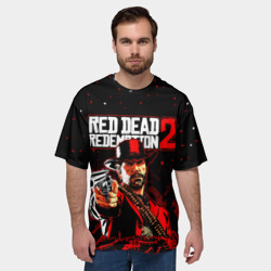 Мужская футболка oversize 3D Red dead Redemption 2 - фото 2