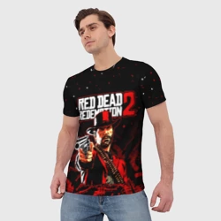 Мужская футболка 3D Red dead Redemption 2 - фото 2