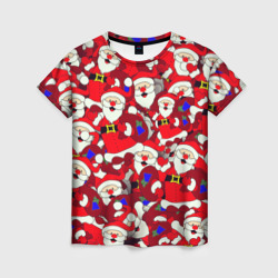 Женская футболка 3D Санта Клаус Дед Мороз| Паттерн Новый Год
