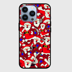 Чехол для iPhone 13 Pro Санта Клаус Дед Мороз| Паттерн Новый Год
