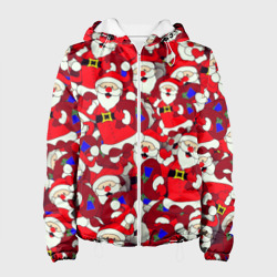 Женская куртка 3D Санта Клаус Дед Мороз| Паттерн Новый Год