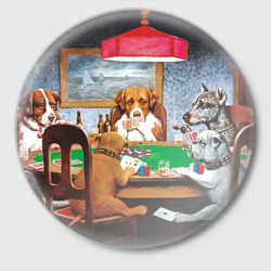 Значок Собаки играют в покер