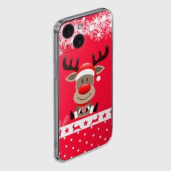 Чехол для iPhone 15 силиконовый с защитой камеры Олень с подарком - фото 2