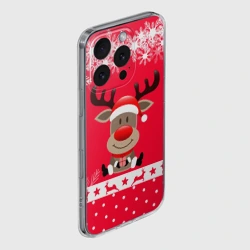 Чехол для iPhone 16 Pro Max силиконовый с защитой камеры Олень с подарком - фото 2