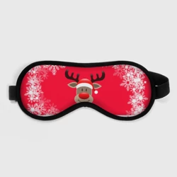 Маска для сна 3D Олень с подарком