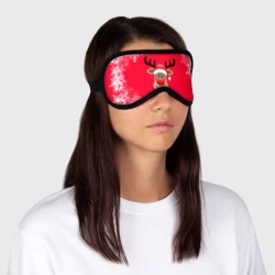 Маска для сна 3D Олень с подарком - фото 2