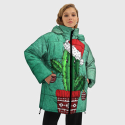 Женская зимняя куртка Oversize Кактус Санта - фото 2