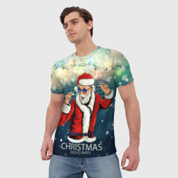 Мужская футболка 3D Пати Санта - фото 2