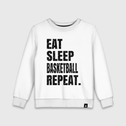 Детский свитшот хлопок EAT sleep basketball repeat