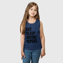 Детская майка хлопок EAT sleep basketball repeat - фото 2