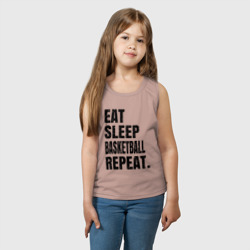 Детская майка хлопок EAT sleep basketball repeat - фото 2