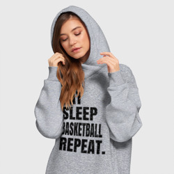 Платье-худи хлопок EAT sleep basketball repeat - фото 2