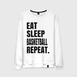 Мужской свитшот хлопок EAT sleep basketball repeat