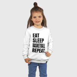 Детский свитшот хлопок EAT sleep basketball repeat - фото 2