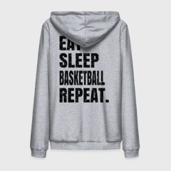 Мужская толстовка на молнии хлопок EAT sleep basketball repeat