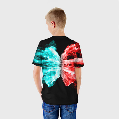 Детская футболка 3D Among Us - битва огней, цвет 3D печать - фото 4