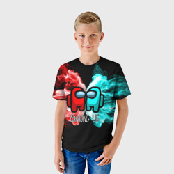 Детская футболка 3D Among Us - битва огней - фото 2