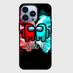 Чехол для iPhone 13 Pro Among Us - битва огней