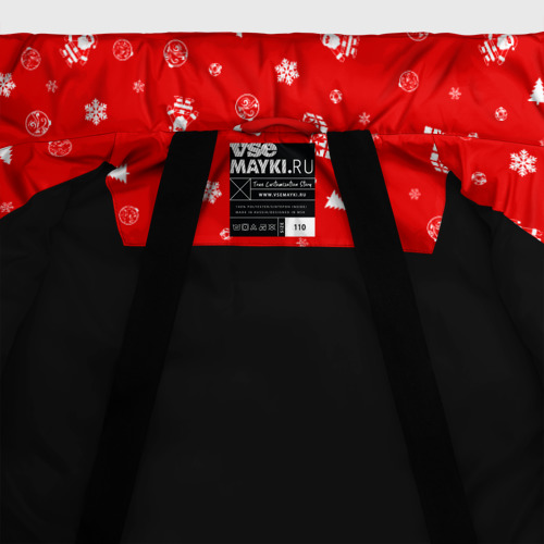 Зимняя куртка для девочек 3D Новогодний оленёнок, цвет черный - фото 7