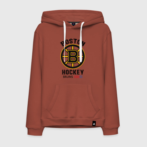 Мужская толстовка хлопок Boston Bruins NHL, цвет кирпичный