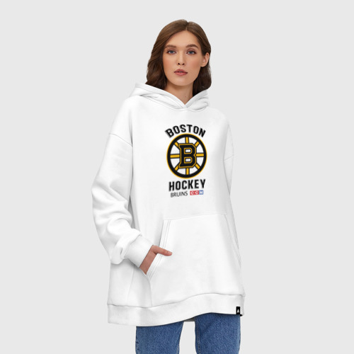 Худи SuperOversize хлопок Boston Bruins NHL, цвет белый - фото 4