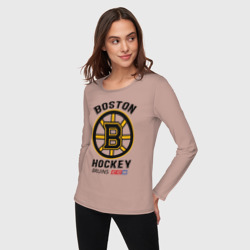 Женский лонгслив хлопок Boston Bruins NHL - фото 2