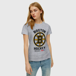 Женская футболка хлопок Boston Bruins NHL - фото 2