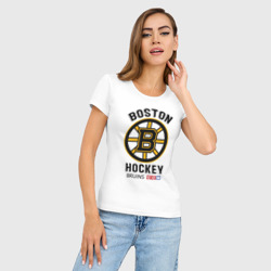 Женская футболка хлопок Slim Boston Bruins NHL - фото 2
