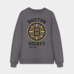 Мужской свитшот oversize без начеса хлопок Boston Bruins NHL