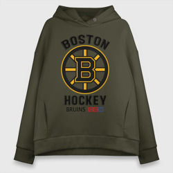 Женское худи Oversize хлопок Boston Bruins NHL